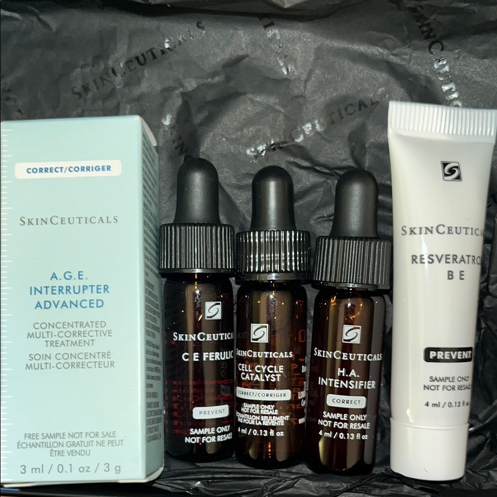 SkinCeuticals Skincare Set with Brown and White Bottles